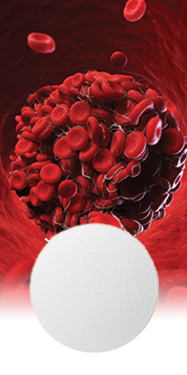 Xeljanz Blood Clot Xeljanz pill in front of a blood clot